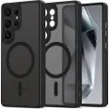 Tech-Protect Samsung Galaxy S25 Ultra MagCam-deksel - MagSafe-kompatibel - matt svart