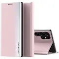 24hShop Flip-etui med Sleep-funksjon for Samsung Galaxy S25 Ultra - Rosa