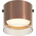 QAZQA Moderne overflatemontert spotlight mørk bronse med glass - Drain