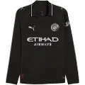 Puma Manchester City 25/26 Authentic Long Sleeve Away Jersey Men, Sport, Black, M