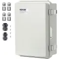 Vevor utendørs elektrisk koblingsboks, 16,93 x 12,99 x 7,09 tommer, elektrisk boks i ABS-plast med hengslet deksel i rustfritt stål, IP67 støvtett, vanntett for utendørs elektriske prosjekter