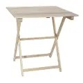 Wellhome Sammenleggbart Nattbord I Bøk Med Lameller Uten Lakkfinish 70x70x76 Cm