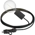 Creative Cables Snake Eiva Elegant Bærbar Utendørslampe Med Tekstilkabel. Ip65 Vanntett Lampeholder Og Støpsel 5 M