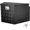 Vevor Trailer Tungeboks, Aluminiumslegering Diamantplate Tungeboks Verktøykiste, Heavy Duty Trailer Box Oppbevaring med lås og nøkler, Utility Trailer Tungeboks for Pickup, RV, Trailer, 39"x16.5"x12