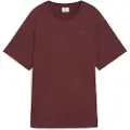 Puma Essentials Elevated Relaxed Wash Tee Women, Clothing, Ruby Shimmer, L