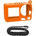 Sunnylife OA5-BHT885-C silikonveske med stropp for OSMO ACTION 5 PRO (oransje)