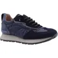 Hispanitas for woman. HI254209 Leather Sneakers Kansas navy (40), Flat, 1 to 3 cm, Laces, Casual