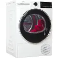 Beko B3T42240S, Frittstående, Frontmatet, Varme pumpe, Hvit, Rotasjon, Berøringskontroll, Riktig/Høyre