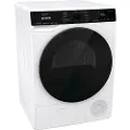 Gorenje DPNA93W, Frittstående, Frontmatet, Varme pumpe, Hvit, Rotasjon, Riktig/Høyre