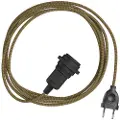 Creative Cables Snake Zig-zag-skjerm-stikkontaktlampe Med Sikksakk-stoffledning Og 2-pinners Plugg 5 M