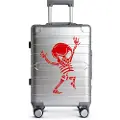 Tokyoto Luggage Silver Skull Trillekoffert