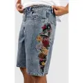 Ninth Hall Waylay w Embroidery Shorts blå
