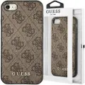 GUESS Gjett GUHCI8G4GFBR iPhone SE 2022 / 2020 / 7 / 8 Brun/Brun hardt deksel 4G Metal Gold Logo