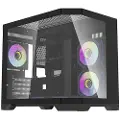 Darkflash Darflash FT418 PC-kabinett + 6 aRGB-vifter (svart)