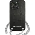 Karl Lagerfeld Klhcp13xpmk Iphone 13 Pro Max 6.7 Leather Textu And Chain Telefondeksel