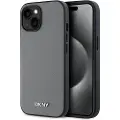 DKNY Pu Leather Metal Logo Magsafe Iphone 15 Telefondeksel