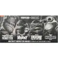 NECA Teenage Mutant Ninja Turtles Universal Monsters X Actionfigurer 4-pakning Skilpadder Svart & Hvit Actionfigur 18 Cm