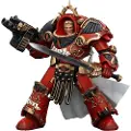 Joy toy Terminator Warhammer Horus Heresy 1/18 Blood Angels Legion Praetor I Tartaros-rustning Action Figure 14 Cm