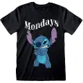 Heroes Inc Lilo & Stitch Stitch Mondays Black Kortarmet T-skjorte