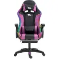 Powergaming Led Rgb Gamingstol Med Fotstøtte