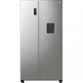 Gorenje G600 NRR9185EAXLWD - Kjøleskap/fryser - side-ved-side med vannautomat - bredde: 91.5 cm - dybde: 67 cm - høyde: 178.6 cm - 547 liter - Klasse E - structured gray metallic