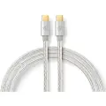 Nedis Gull Cctb64750al10 Usb 3.2 Gen 2-kabel Usb-c M-usb-c M 4k 10gbs Flettet Og Belagt 1 M 100w 60hz