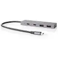 Nedis Uhubu3450at Usb-hub Usb-c 3.2 Gen 2 M-2x Usb-a/2x Usb-c H 4-porters Usb-drevet 10 Gbps