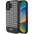 DKNY Pu Leather Repeat Pattern Bottom Stripe Magsafe Iphone 16 Telefondeksel