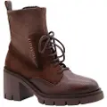 Hispanitas for woman. HI254281 Zurich Rock Leather Ankle Boots brown (36), 5 to 8 cm, Zip, Casual