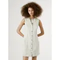 Pepe Jeans for woman. PL953766 Aya dress off-white (XXS), Casual, Cotton, Sleeveless / Straps