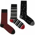 Pepe Jeans for man. PMU30072 3 Pair Pack of Xmas Tree Socks Black (S-M), Homewear, Cotton
