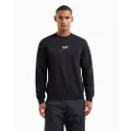 EA7 for man. 8NPM30_PJVRZ Cotton crew neck sweatshirt Core identity black (XXS), Casual, Sport