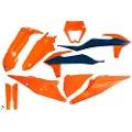 Ufo Ktm Exc/exc-f 2020-2023 With Headlight Ktkit527f-999c Fork Protectors & Plastsett