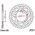 JT Sprockets 525 Jtr7.46zbk Steel Bakre Tannhjul
