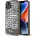DKNY Pu Leather Repeat Pattern Bottom Stripe Magsafe Iphone 14 Telefondeksel