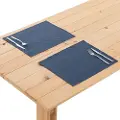 Belum Pakke Med Vannavstøtende Flekkbestandig 100% Lin Duk 45x35 Cm 2 Enheter