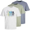 Jack & Jones Map Summer Logo Kortarmet T-skjorte 3 Enheter