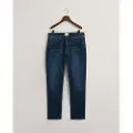 Gant for man. 1000260 Blue Slim Fit Jeans (38/36), Casual, Cotton, Denim, Sustainable