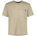 Superdry for man. M1011723A T-shirt with contrast stitching and beige pocket (L), Casual, Cotton, Short sleeve