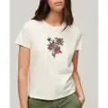 Superdry Tattoo Embroidered Fitted Kortarmet T-skjorte
