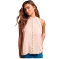 Superdry Lace Ermeløs Høyhalset T-skjorte