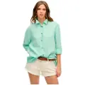 Superdry Casual Linen Boyfriend Skjorte Med Lange Ermer
