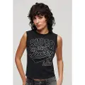 Superdry Retro Embellished Ermeløs T-skjorte