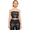 Urban Classics Synthetic Leather Bandeau Ermeløs Topp