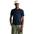 Gant for man. 2013032 Logo T-shirt in navy contrast (XL), Casual, Cotton, Short sleeve