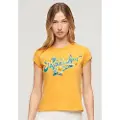 Superdry Floral Scripted Kortarmet T-skjorte