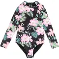 Roxy Shadow Floral Utslettsdrakt Med Lange Ermer