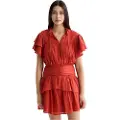 Scotch & Soda Ruffled Gathered Kort Ermet Kort Kjole