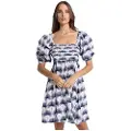 Victorio & Lucchino , V&L for woman. 3562718 Short blue printed dress (XS), Casual, Cotton, Short sleeve