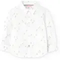 Boboli Poplin Printed Skjorte Med Lange Ermer